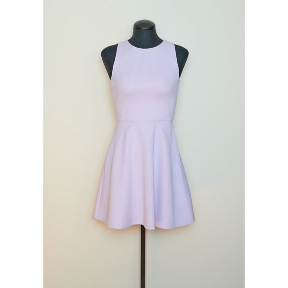 ted baker purple skater dress Ted Baker Dorlean Scallop Trim Knit Skater Dress
